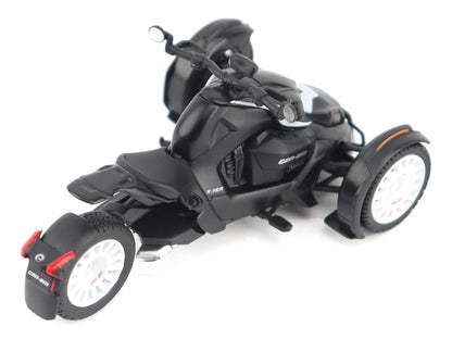 Can-Am Ryker Rally 3-Wheel Motorcycle Ghost Black 1/32 Diecast Model by BRP Models