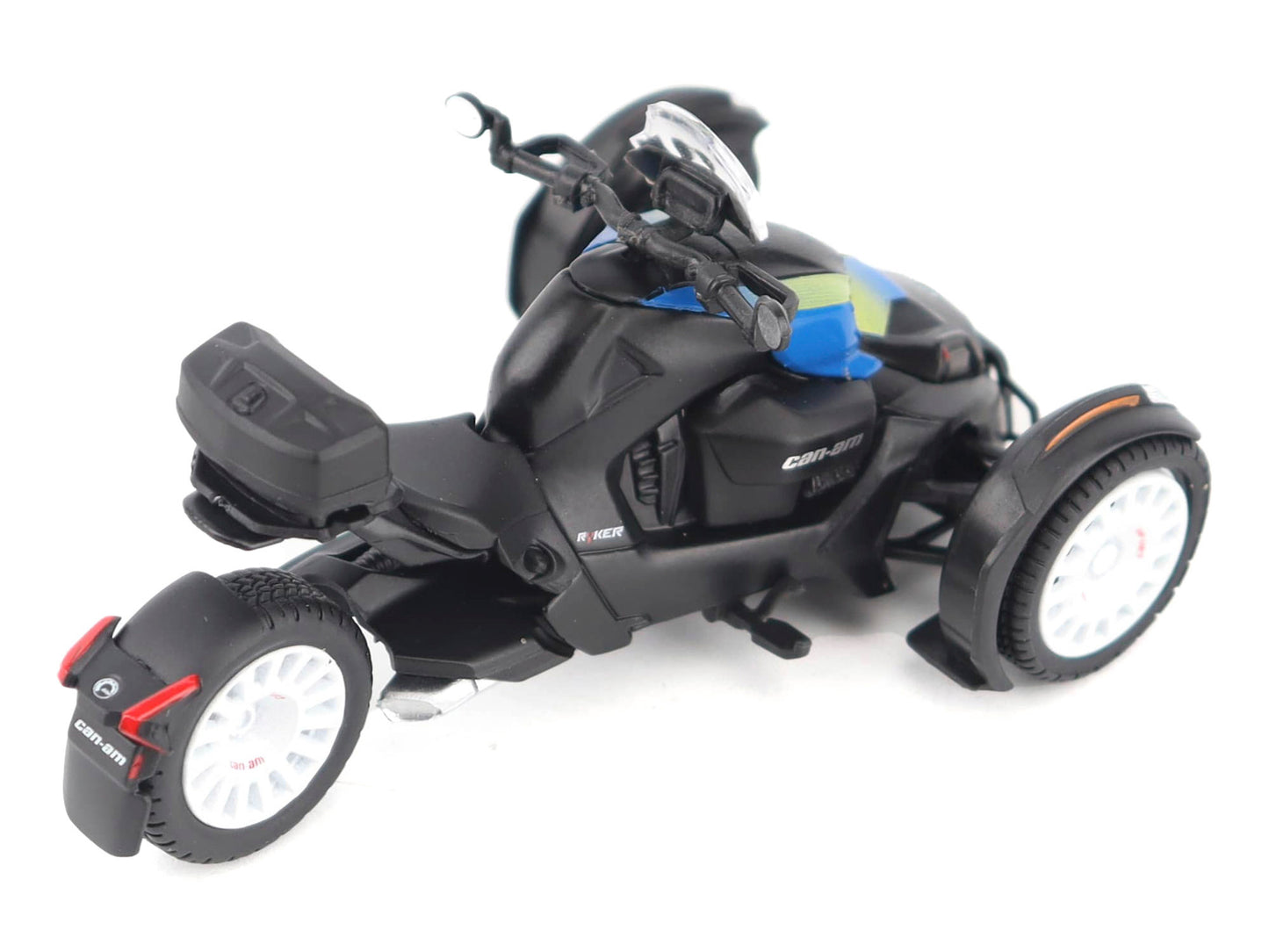 Can-Am Ryker Rally 3-Wheel Motorcycle Galactic Blue and Black 1/32 Diecast Model by BRP Models