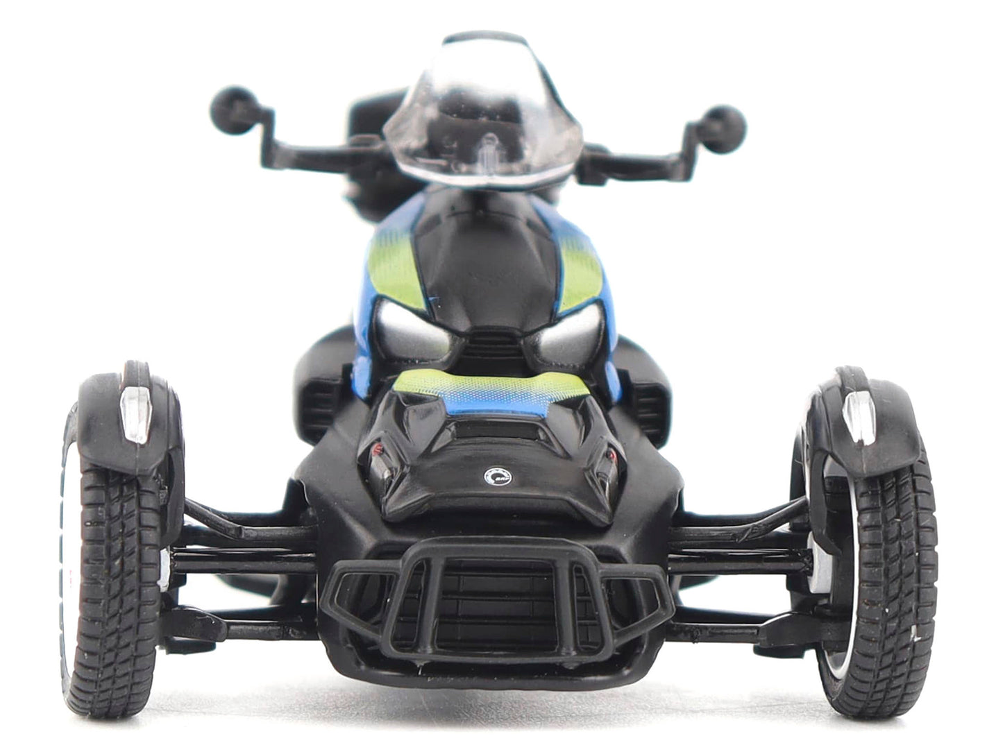Can-Am Ryker Rally 3-Wheel Motorcycle Galactic Blue and Black 1/32 Diecast Model by BRP Models