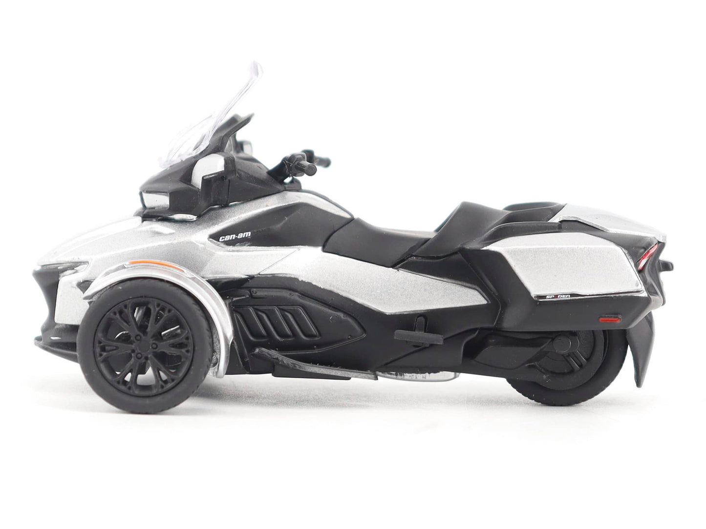 Can-Am Spyder RT 3-Wheel Motorcycle Hyper Silver Metallic with Driver Figure 1/32 Diecast Model by BRP Models