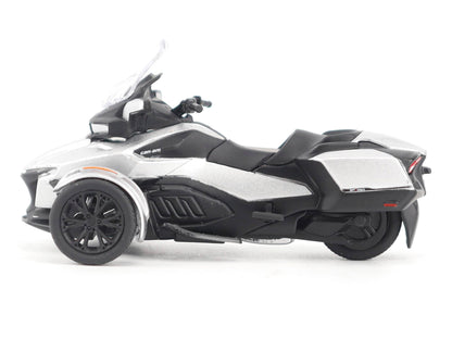 Can-Am Spyder RT 3-Wheel Motorcycle Hyper Silver Metallic with Driver Figure 1/32 Diecast Model by BRP Models