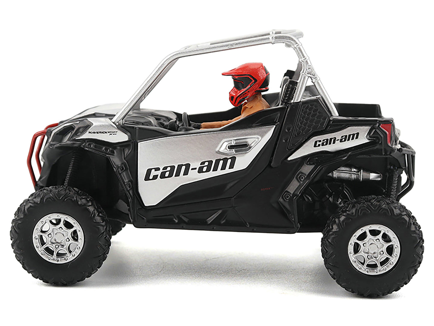 Can-Am Maverick Sport XXC 1000R Silver Metallic and Black with Driver Figure 1/32 Diecast Model by BRP Models