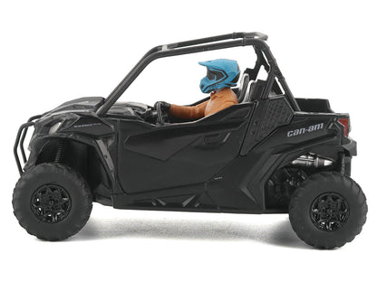 Can-Am Maverick Trail DPS 1000 Matt Black with Driver Figure 1/32 Diecast Model by BRP Models