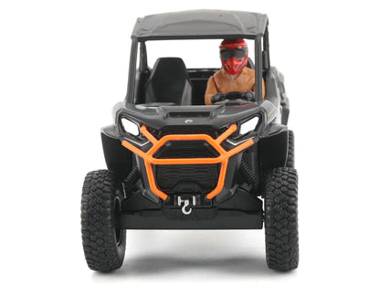 Can-Am Commander XT-P 1000R Gray and Orange with Driver Figure 1/32 Diecast Model by BRP Models
