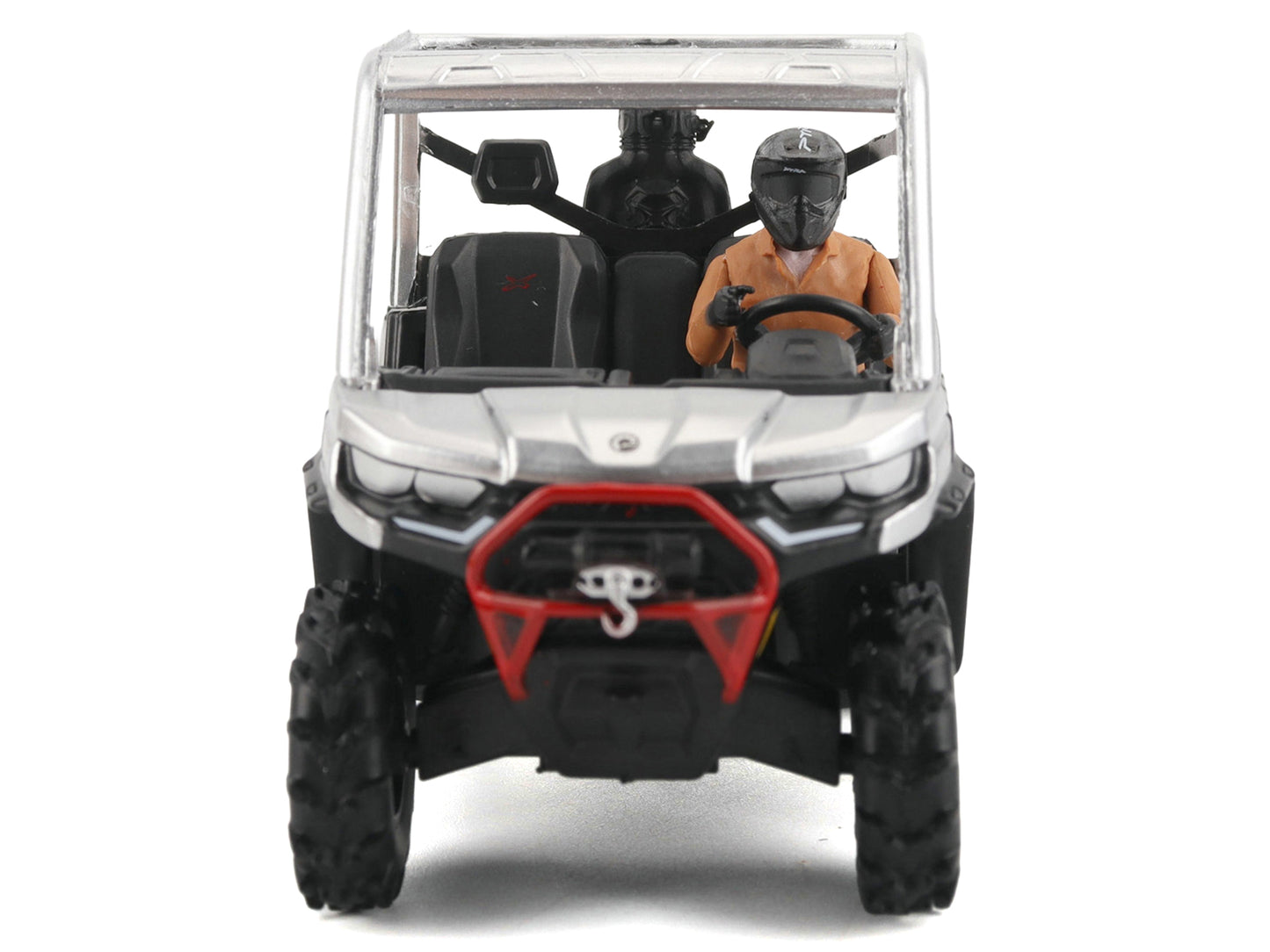 Can-Am Defender XMR Silver Metallic and Black with Driver Figure 1/32 Diecast Model by BRP Models