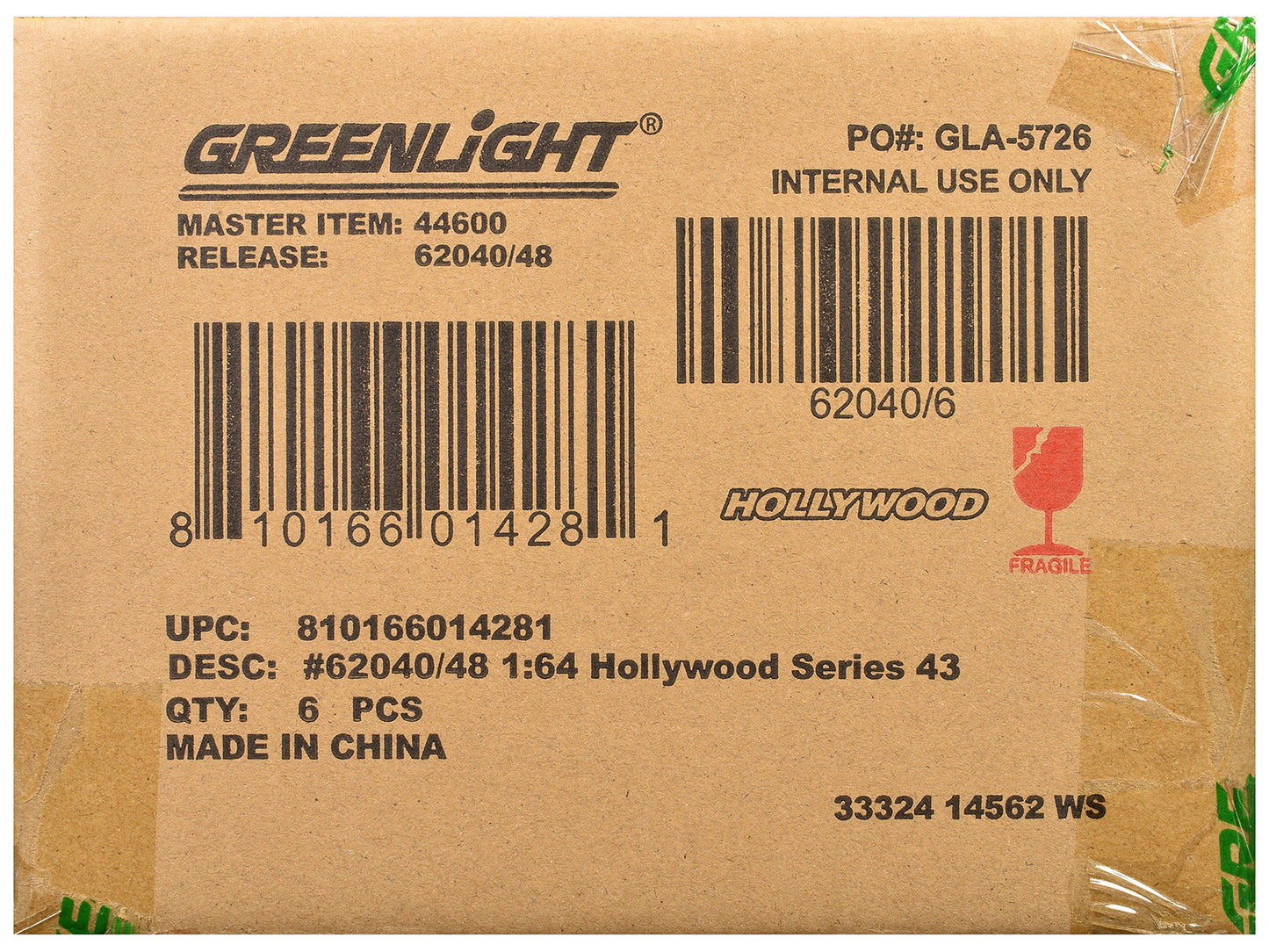 "Hollywood Series" Set of 6 pieces Release 43 1/64 Diecast Model Cars by Greenlight