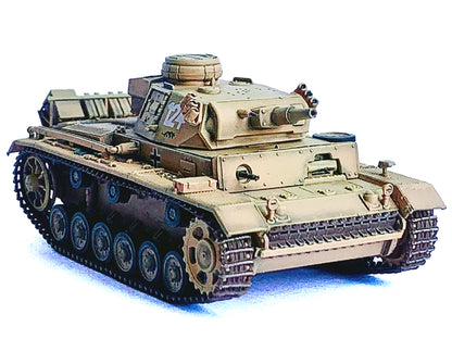 Germany Pz.Kpfw.III Ausf.N DAK Tank #124 "s.Pz.Abt.501 Tunisia Tiger Insignia" (1942/43) "NEO Dragon Armor" Series 1/72 Plastic Model by Dragon Models-DiecastModeler.com