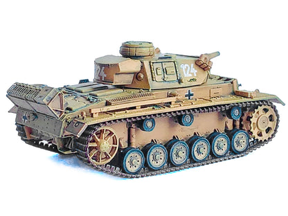 Germany Pz.Kpfw.III Ausf.N DAK Tank #124 "s.Pz.Abt.501 Tunisia Tiger Insignia" (1942/43) "NEO Dragon Armor" Series 1/72 Plastic Model by Dragon Models-DiecastModeler.com