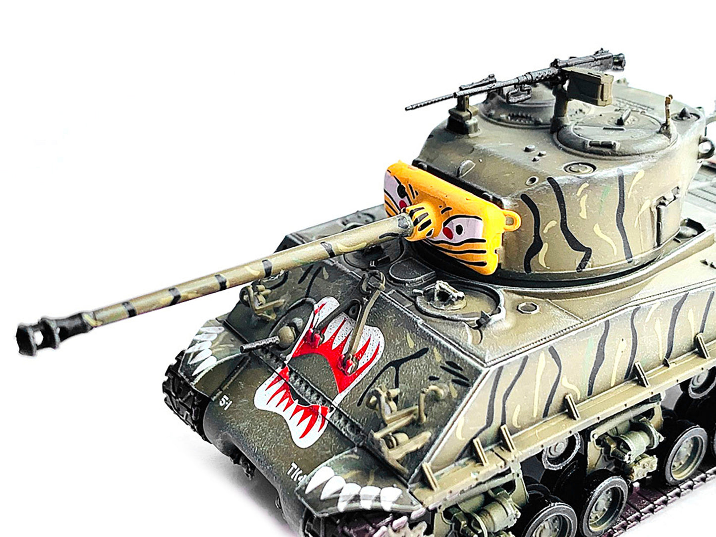 United States M4A3E8 Sherman "Tiger Face" Tank "24th Infantry Div. Han River Korea" (1951) "NEO Dragon Armor" Series 1/72 Plastic Model by Dragon Models-DiecastModeler.com