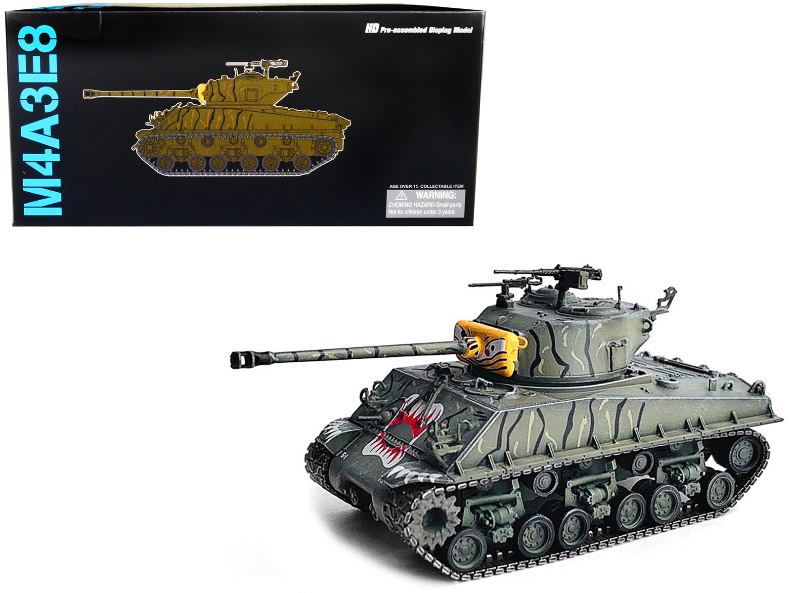United States M4A3E8 Sherman "Tiger Face" Tank "24th Infantry Div. Han River Korea" (1951) "NEO Dragon Armor" Series 1/72 Plastic Model by Dragon Models-DiecastModeler.com