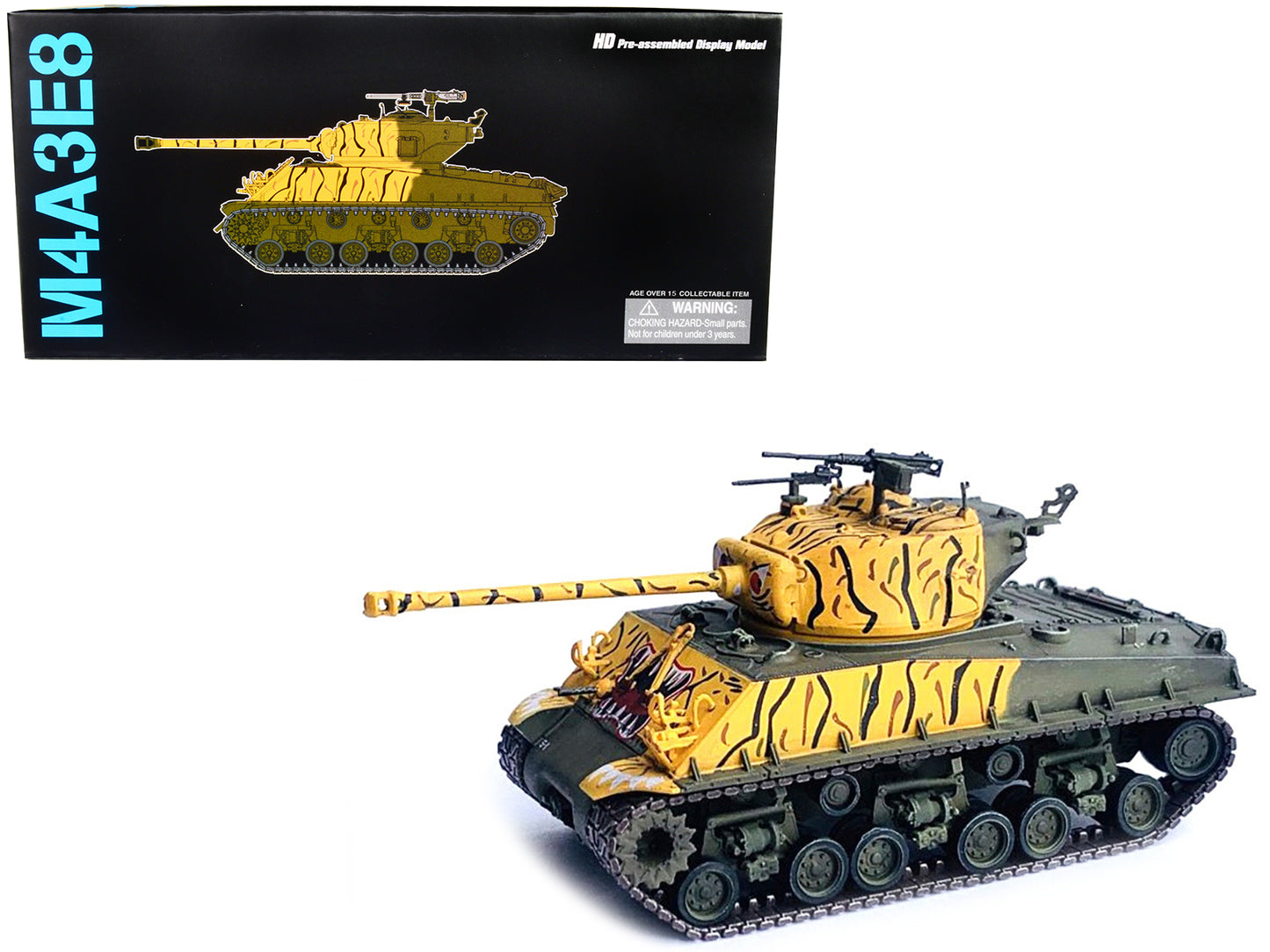 United States M4A3E8 Sherman "Tiger Face" Tank "24th Infantry Div. Korea" (1951) "NEO Dragon Armor" Series 1/72 Plastic Model by Dragon Models-DiecastModeler.com