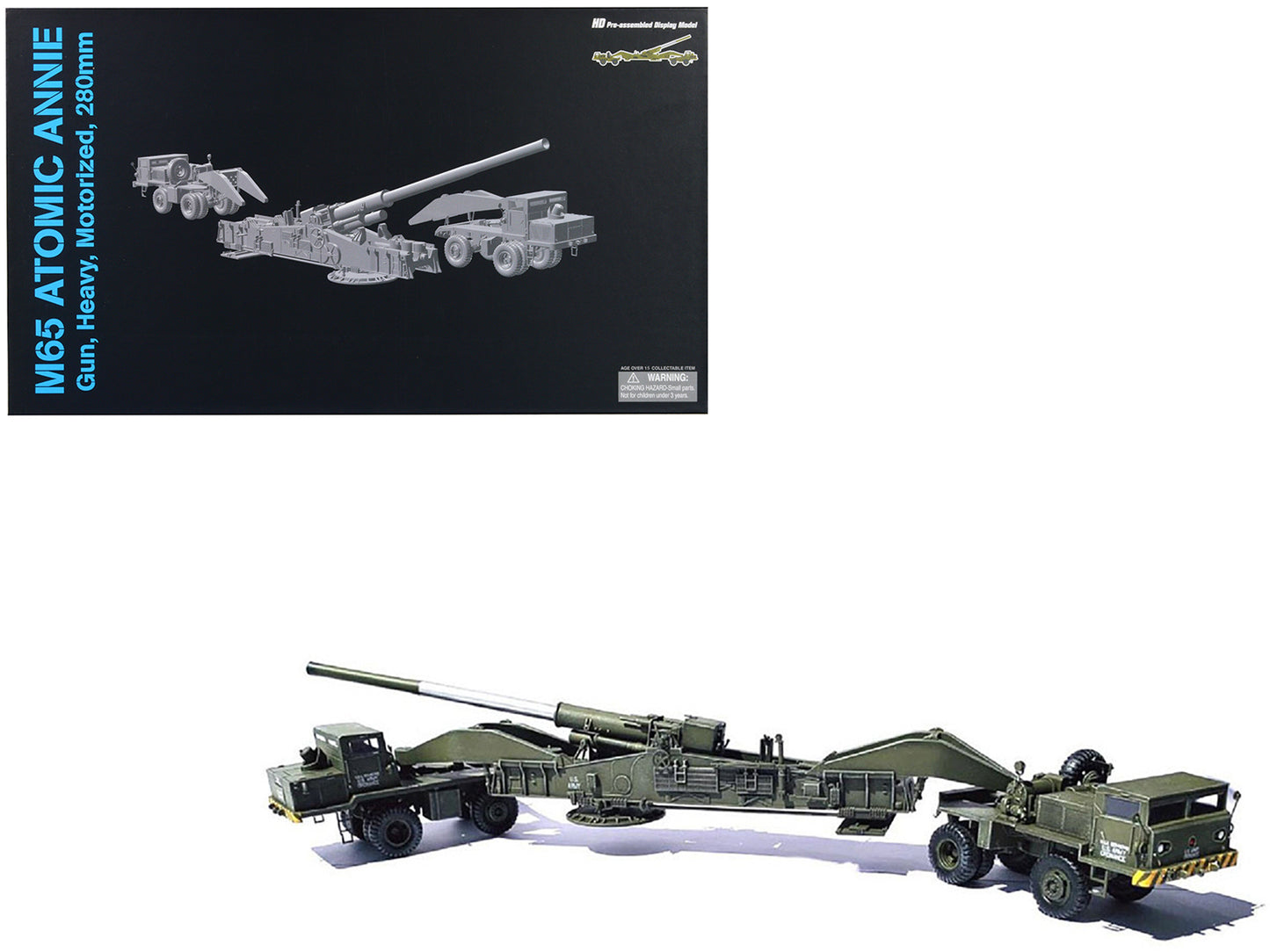 United States M65 Atomic Cannon "Atomic Annie" Artillery Olive Drab "Traveling Mode" US Army "NEO Dragon Armor" Series 1/72 Plastic Model by Dragon Models-DiecastModeler.com