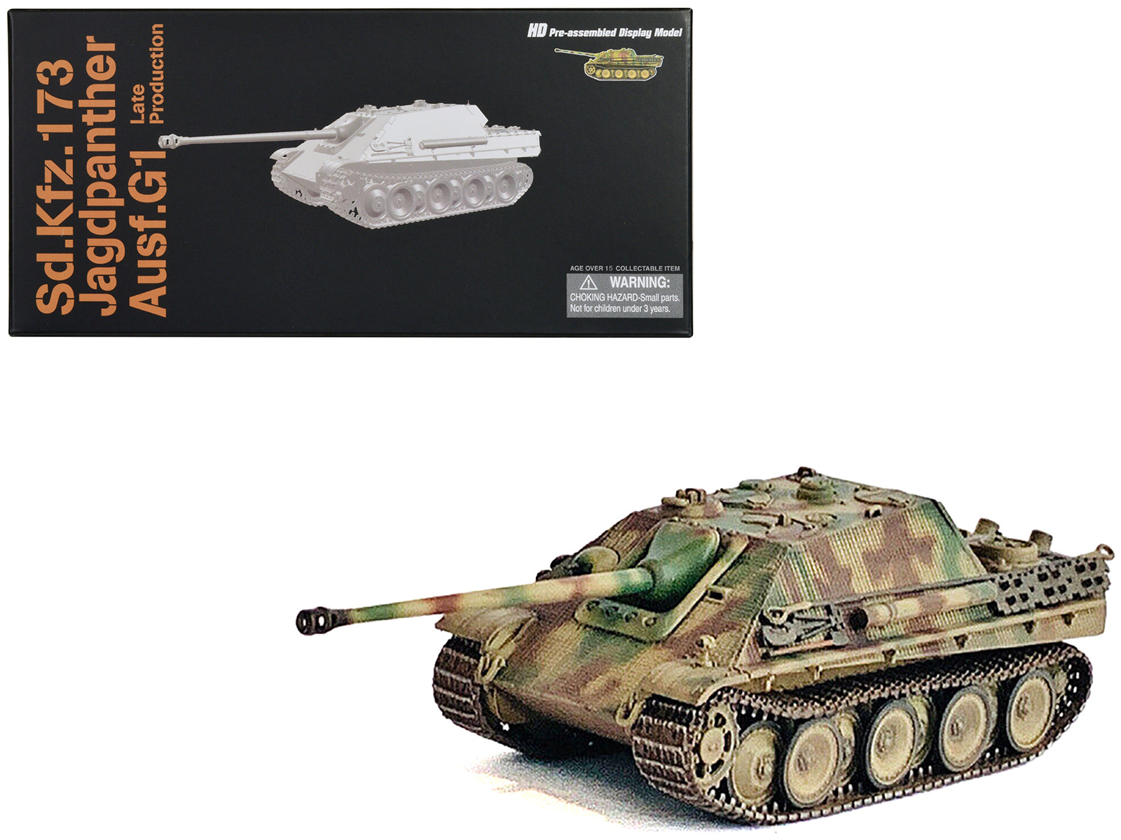 Germany Sd.Kfz.173 Jagdpanther Ausf.G1 Late Production Tank "sPz.Jg.Abt.654 France" (1944) "NEO Dragon Armor" Series 1/72 Plastic Model by Dragon Models-DiecastModeler.com