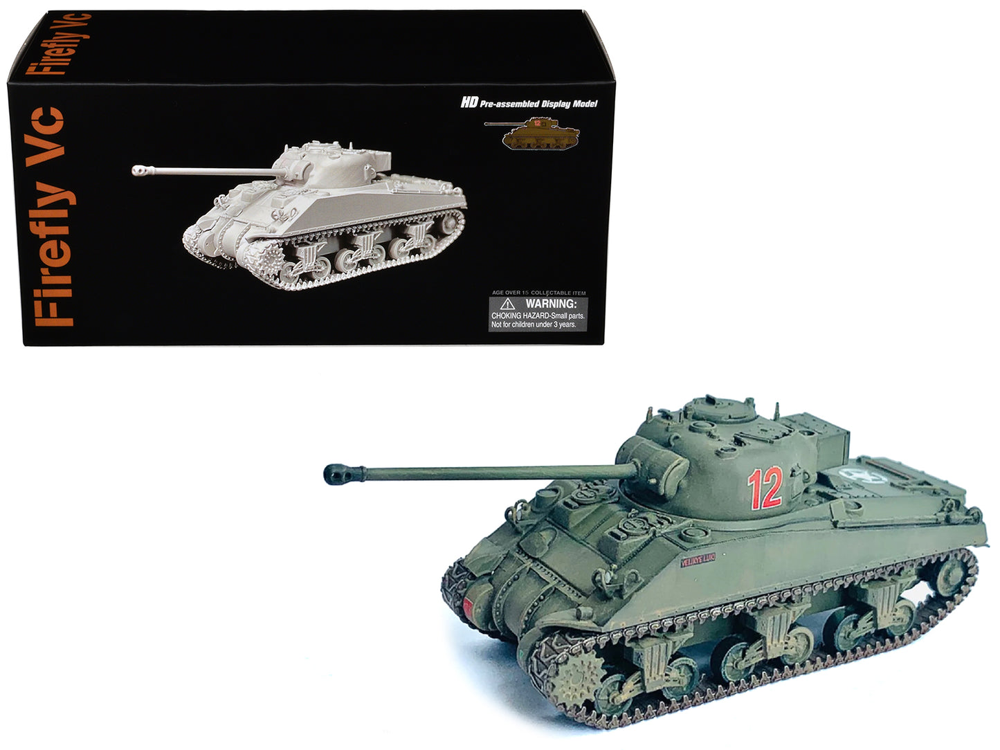 British Sherman Firefly Vc Tank #12 "3 Troop A Sqd. Northamptonshire Yeomanry France" (1944) "NEO Dragon Armor" Series 1/72 Plastic Model by Dragon Models-DiecastModeler.com