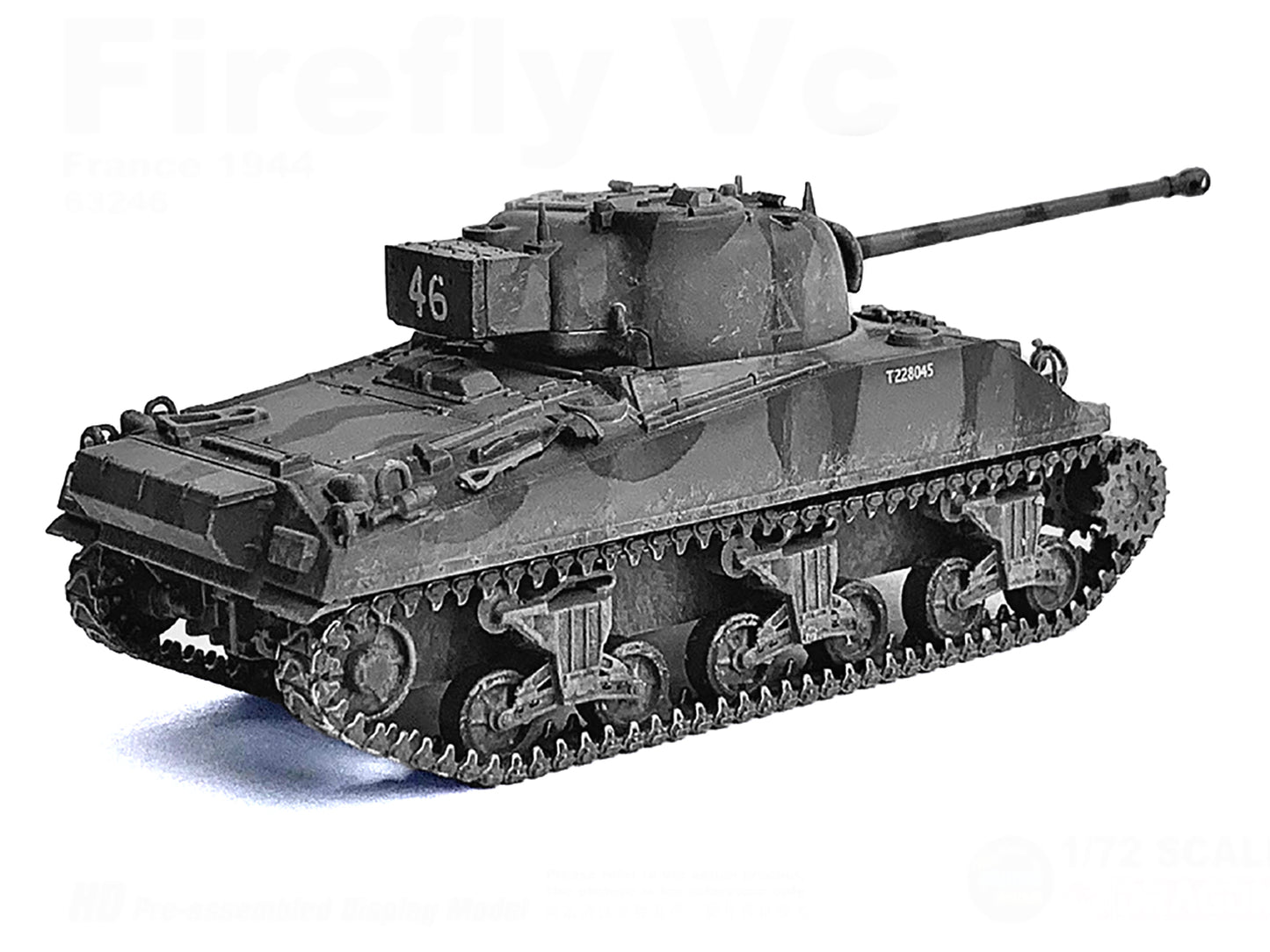 British Sherman Firefly VC Tank "4th/7th Royal Dragoon Guard 8th Armoured Brigade France" (1944) "NEO Dragon Armor" Series 1/72 Plastic Model by Dragon Models-DiecastModeler.com