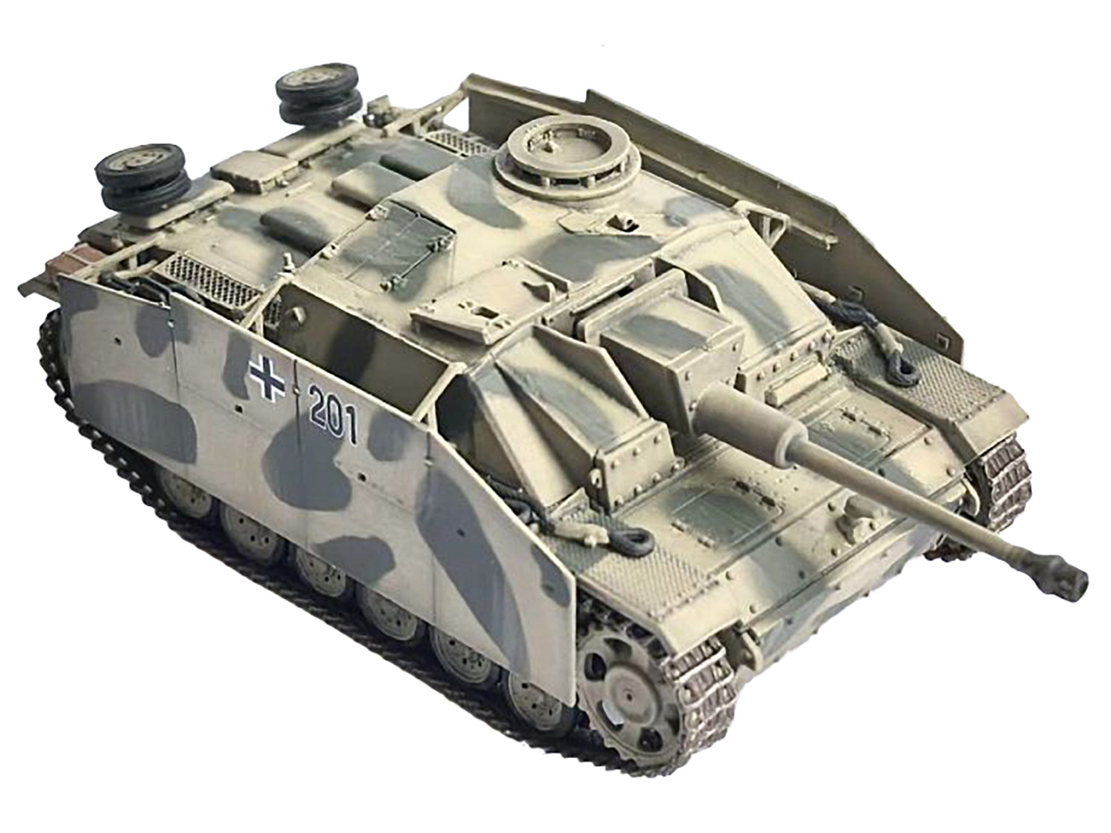 Germany StuG.III Ausf.G Early Production Tank with Schurzen #201 "StuG Brigade 242 Italy" (1943) "NEO Dragon Armor" Series 1/72 Plastic Model by Dragon Models-DiecastModeler.com