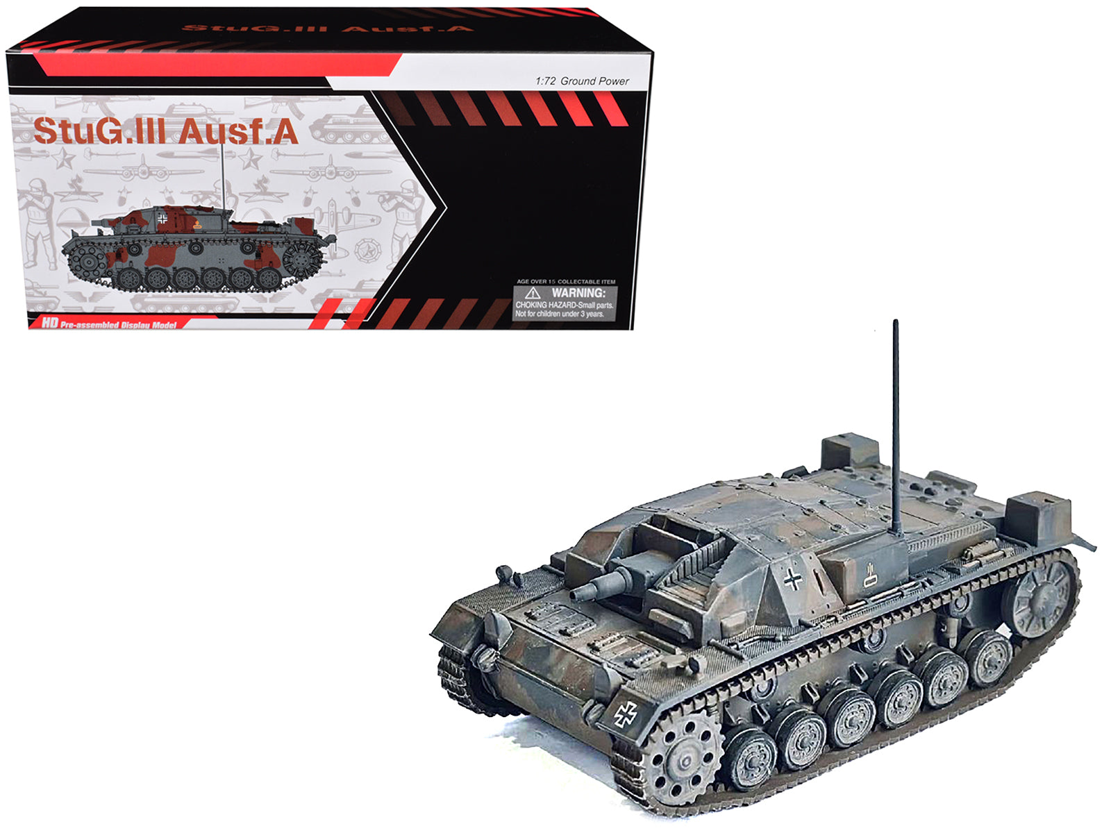 Germany StuG.III Ausf.A Tank "France" (1940) "NEO Dragon Armor" Series 1/72 Plastic Model by Dragon Models-DiecastModeler.com