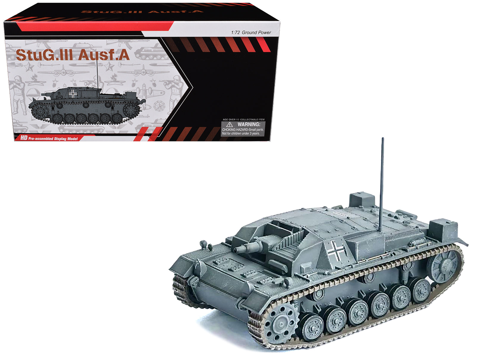 Germany StuG.III Ausf.A Tank "LAH France" (1940) "NEO Dragon Armor" Series 1/72 Plastic Model by Dragon Models-DiecastModeler.com