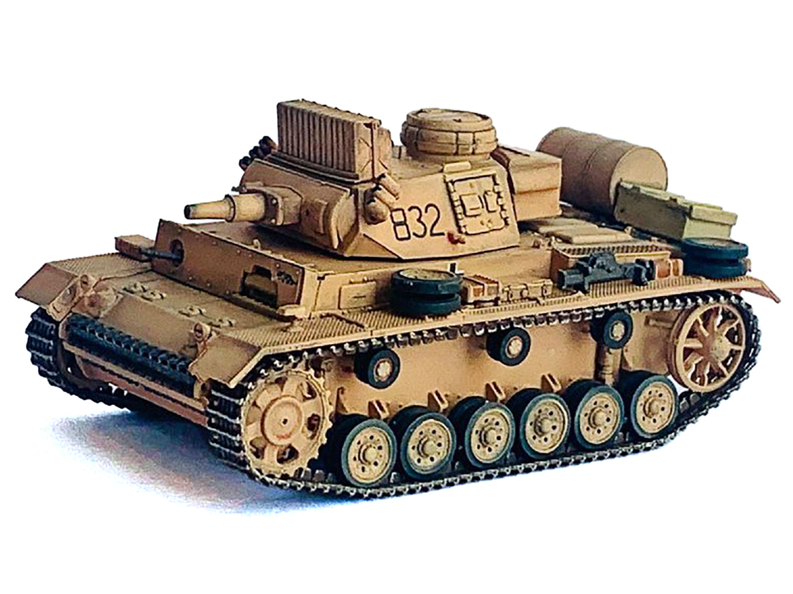 Germany Pz.Kpfw.III Ausf.N DAK Tank #832 "s.Pz.Abt.501 Tunisia" (1942/43) "NEO Dragon Armor" Series 1/72 Plastic Model by Dragon Models-DiecastModeler.com