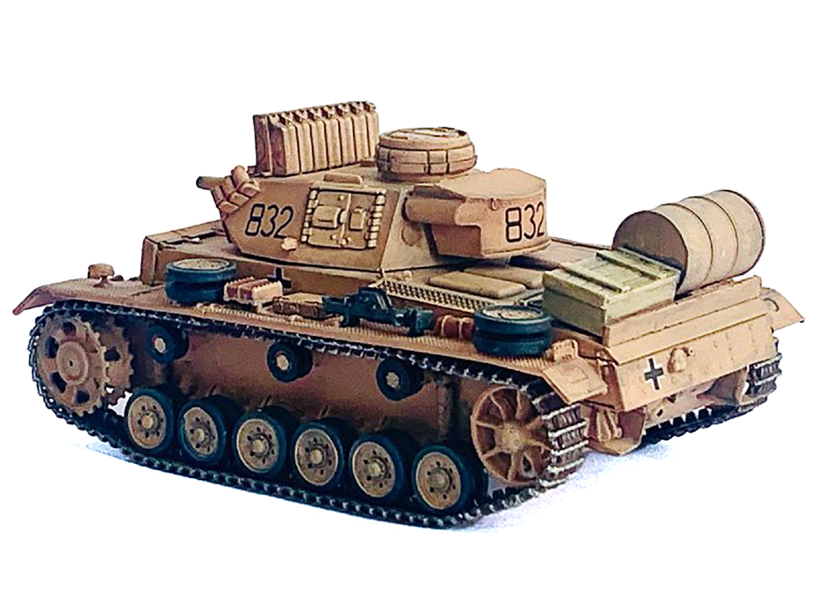 Germany Pz.Kpfw.III Ausf.N DAK Tank #832 "s.Pz.Abt.501 Tunisia" (1942/43) "NEO Dragon Armor" Series 1/72 Plastic Model by Dragon Models-DiecastModeler.com