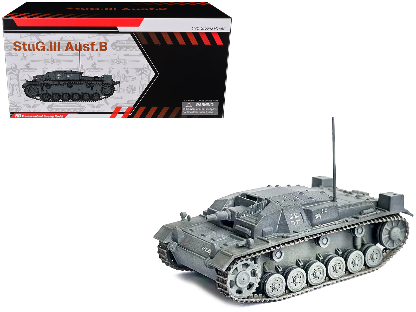 Germany StuG. III Ausf.B Tank "StuG.Abt. 226 Eastern Front" (1941) German Army "NEO Dragon Armor" Series 1/72 Plastic Model by Dragon Models-DiecastModeler.com