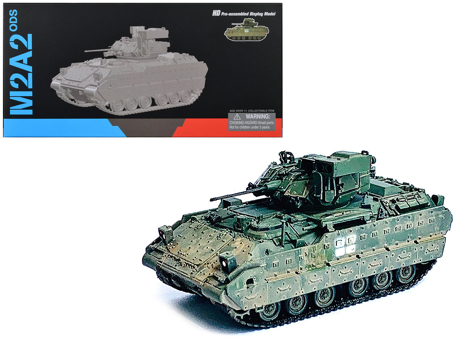 Ukraine M2A2 ODS Light Tank Green Camouflage (Weathered) "NEO Dragon Armor" Series 1/72 Plastic Model by Dragon Models-DiecastModeler.com
