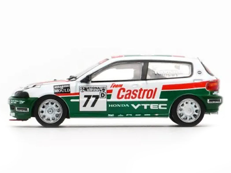Honda Civic EG6 RHD (Right Hand Drive) #77 Team Castrol "National Saloon Car Cup" (1993) 1/64 Diecast Model Car by BM Creations
