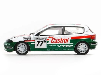 Honda Civic EG6 RHD (Right Hand Drive) #77 Team Castrol "National Saloon Car Cup" (1993) 1/64 Diecast Model Car by BM Creations