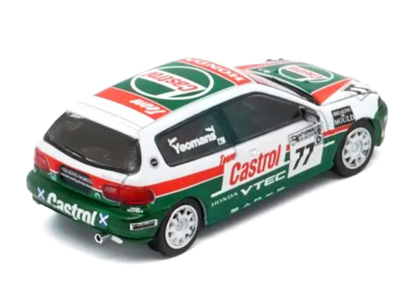 Honda Civic EG6 RHD (Right Hand Drive) #77 Team Castrol "National Saloon Car Cup" (1993) 1/64 Diecast Model Car by BM Creations