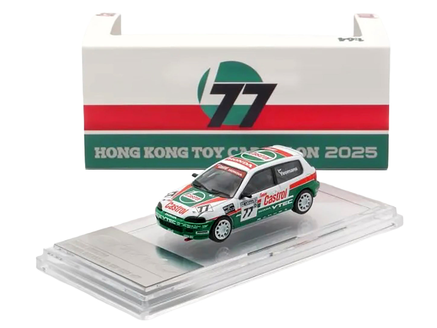Honda Civic EG6 RHD (Right Hand Drive) #77 Team Castrol "National Saloon Car Cup" (1993) 1/64 Diecast Model Car by BM Creations
