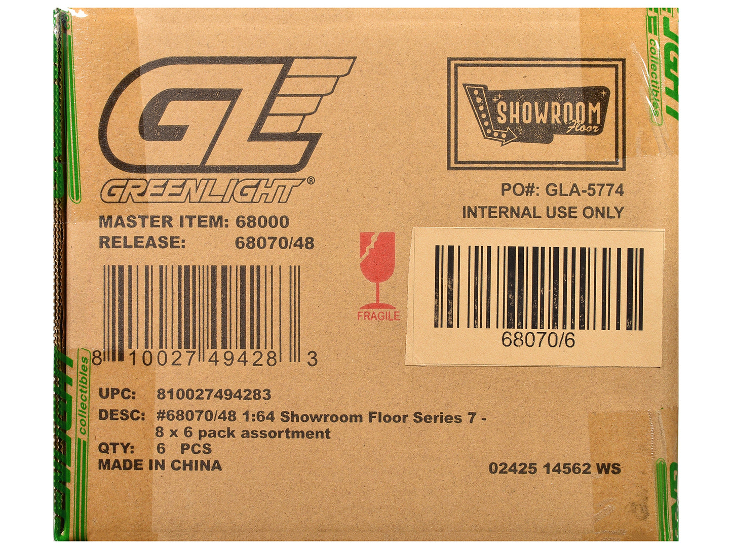 "Showroom Floor" Series 7 Set of 6 Cars 1/64 Diecast Model Cars by Greenlight
