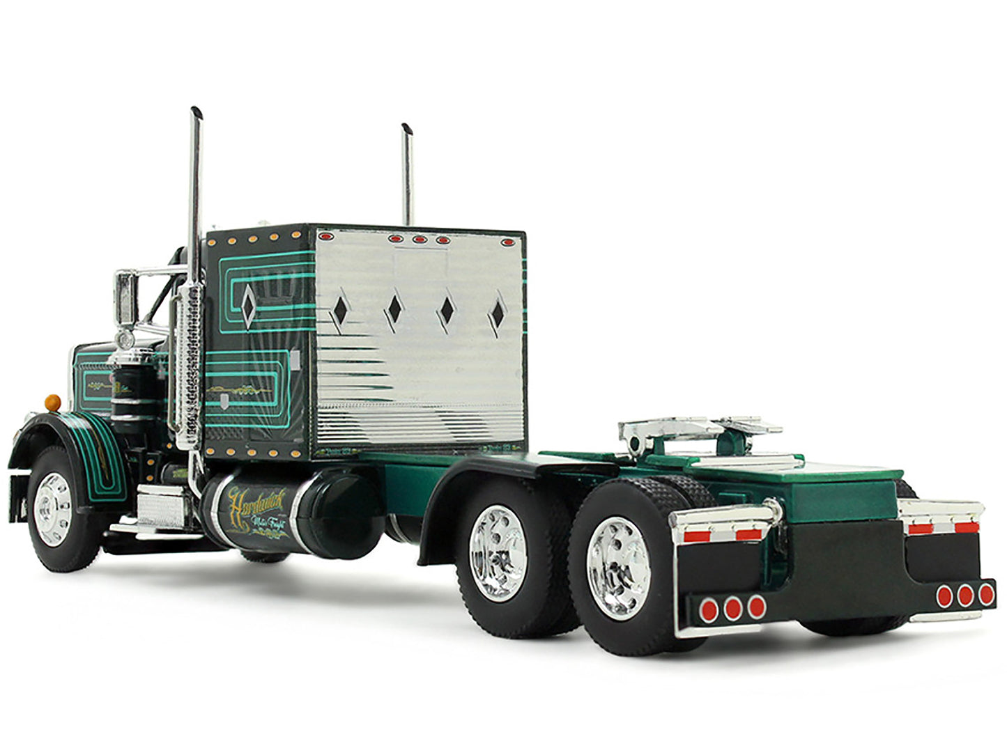 Peterbilt 359 with 60" Vintage Sleeper and 53' Utility Trailer with Reefer "Hardwick Motor Freight" Green Metallic with Stripes "Big Rigs" Series II #2 1/64 Diecast Model by DCP/First Gear