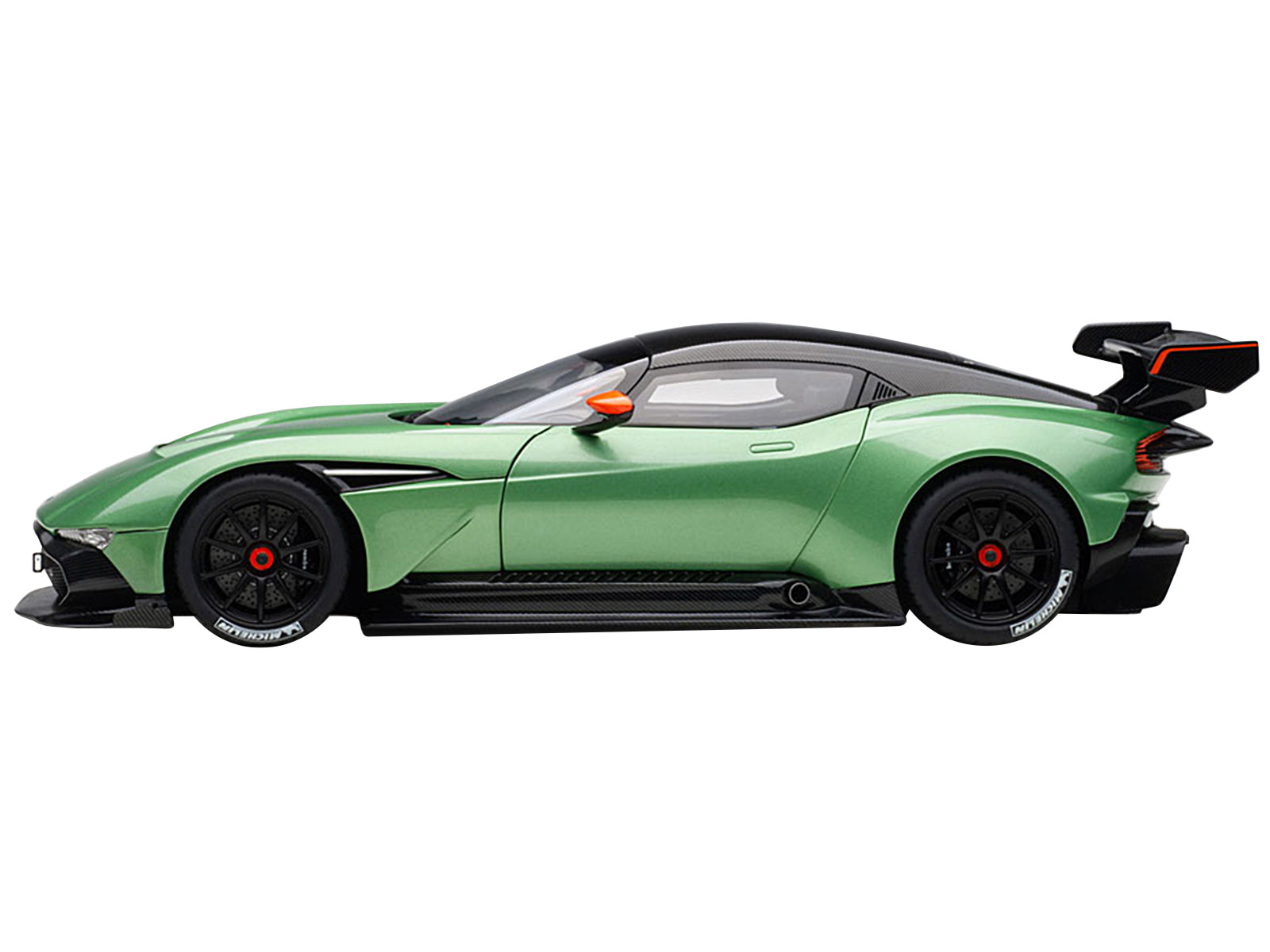 Aston Martin Vulcan Apple Tree Green Metallic with Orange Accents and Carbon Top 1/18 Model Car by Autoart-DiecastModeler.com