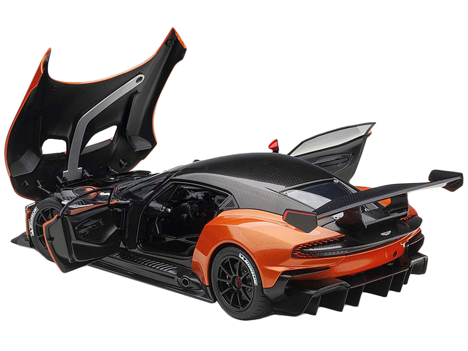 Aston Martin Vulcan Madagascar Orange with Carbon Top 1/18 Model Car by Autoart-DiecastModeler.com