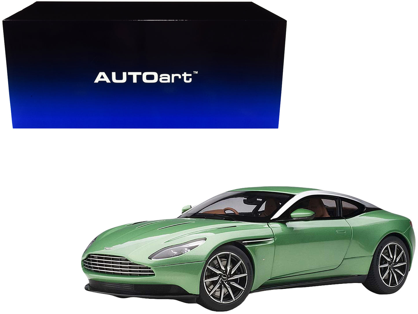 Aston Martin DB11 RHD (Right Hand Drive) Apple Tree Green Metallic 1/18 Model Car by Autoart-DiecastModeler.com