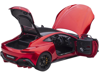 2019 Aston Martin Vantage RHD (Right Hand Drive) Hyper Red Metallic with Carbon Top 1/18 Model Car by Autoart-DiecastModeler.com