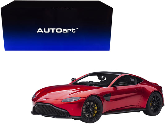 2019 Aston Martin Vantage RHD (Right Hand Drive) Hyper Red Metallic with Carbon Top 1/18 Model Car by Autoart-DiecastModeler.com