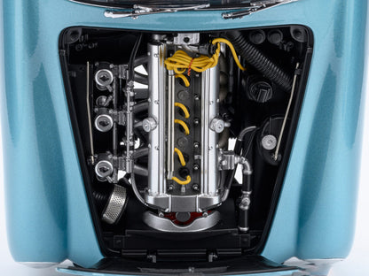 Aston Martin DB5 RHD (Right Hand Drive) Caribbean Pearl Blue Metallic 1/18 Model Car by Autoart