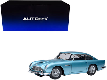Aston Martin DB5 RHD (Right Hand Drive) Caribbean Pearl Blue Metallic 1/18 Model Car by Autoart-DiecastModeler.com