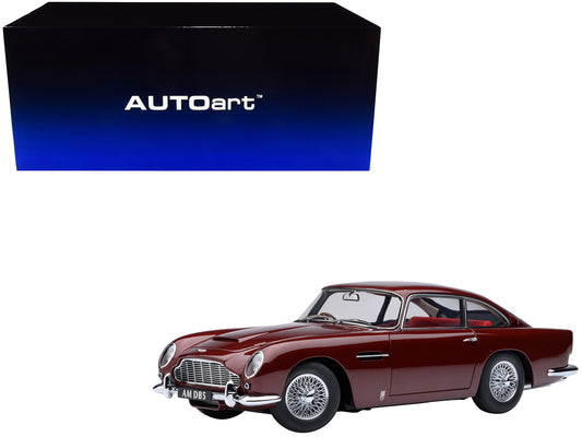 Aston Martin DB5 RHD (Right Hand Drive) Dubonnet Rosso Red Metallic 1/18 Model Car by Autoart-DiecastModeler.com