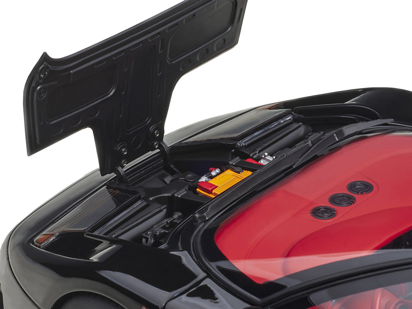 Bugatti EB110 SS Super Sport Nero Vernice Black with Red Interior and Silver Wheels 1/18 Model Car by Autoart-DiecastModeler.com