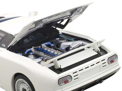 Bugatti EB110 GT White 1/18 Diecast Model Car by Autoart-DiecastModeler.com