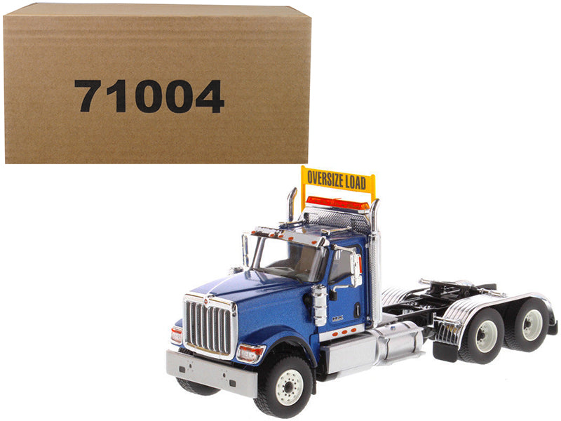 International HX520 Day Cab Tandem Tractor Blue 1/50 Diecast Model by Diecast Masters-DiecastModeler.com