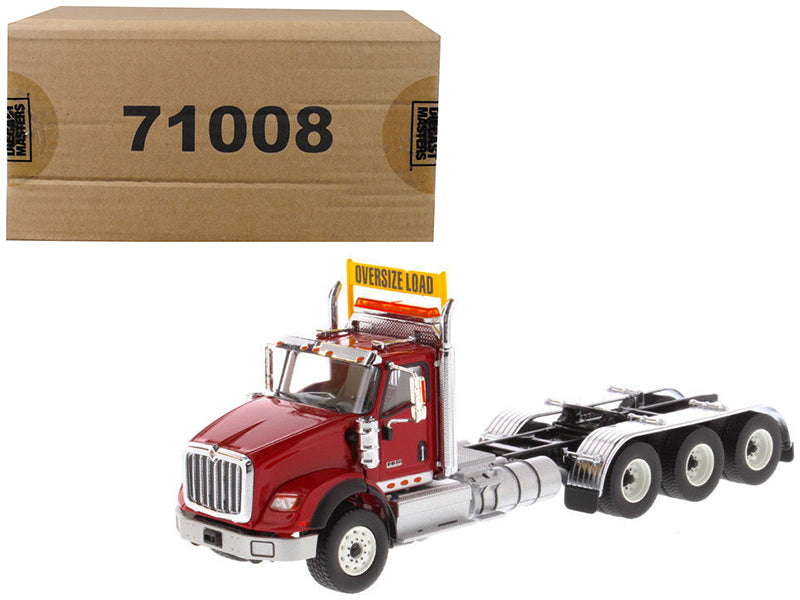 International HX620 Day Cab Tridem Tractor Red 1/50 Diecast Model by Diecast Masters-DiecastModeler.com