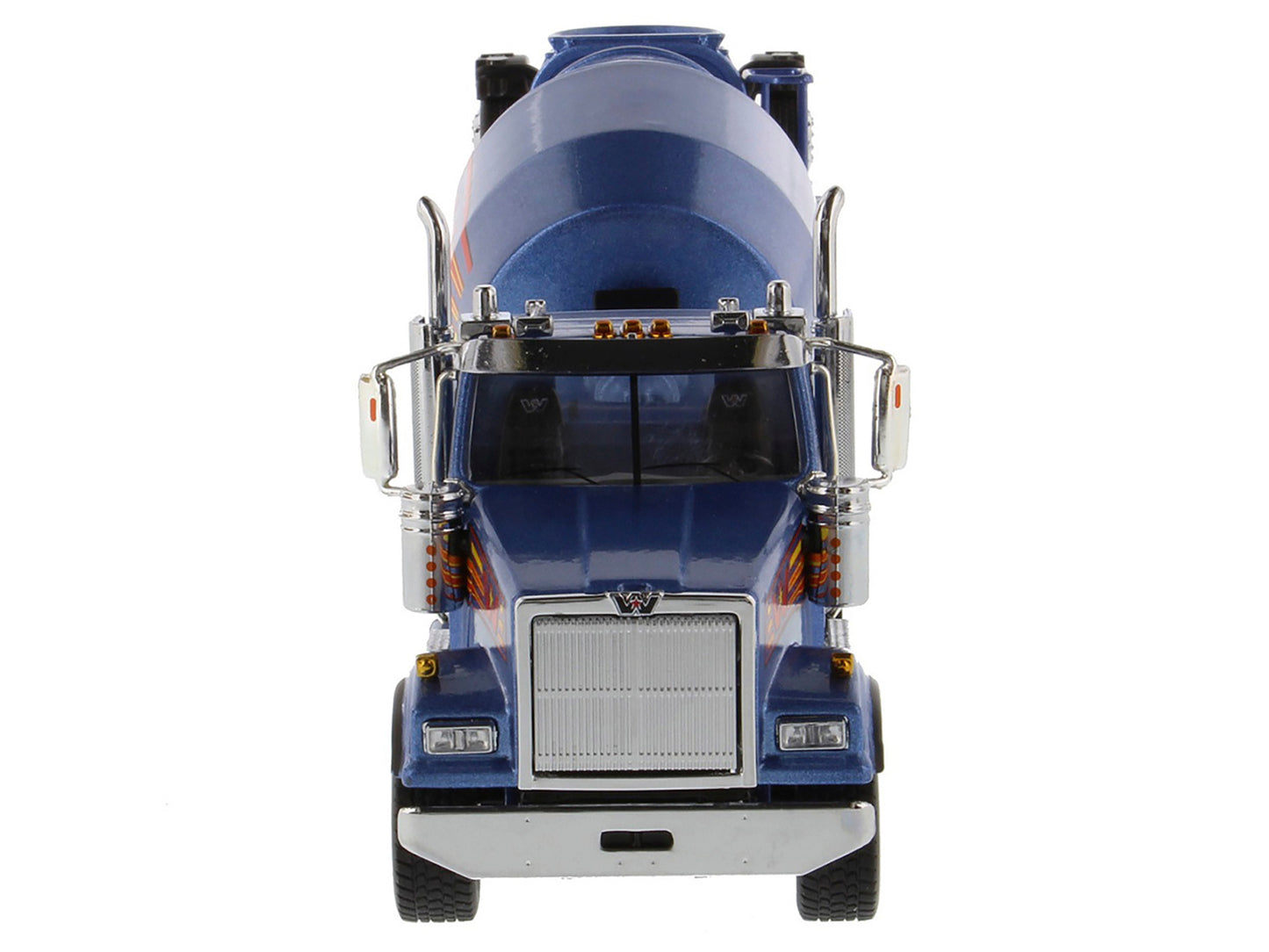 Western Star 4900 with Bridgemaster McNeilus Mixer Blue Metallic "Transport Series" 1/50 Diecast Model by Diecast Masters-DiecastModeler.com
