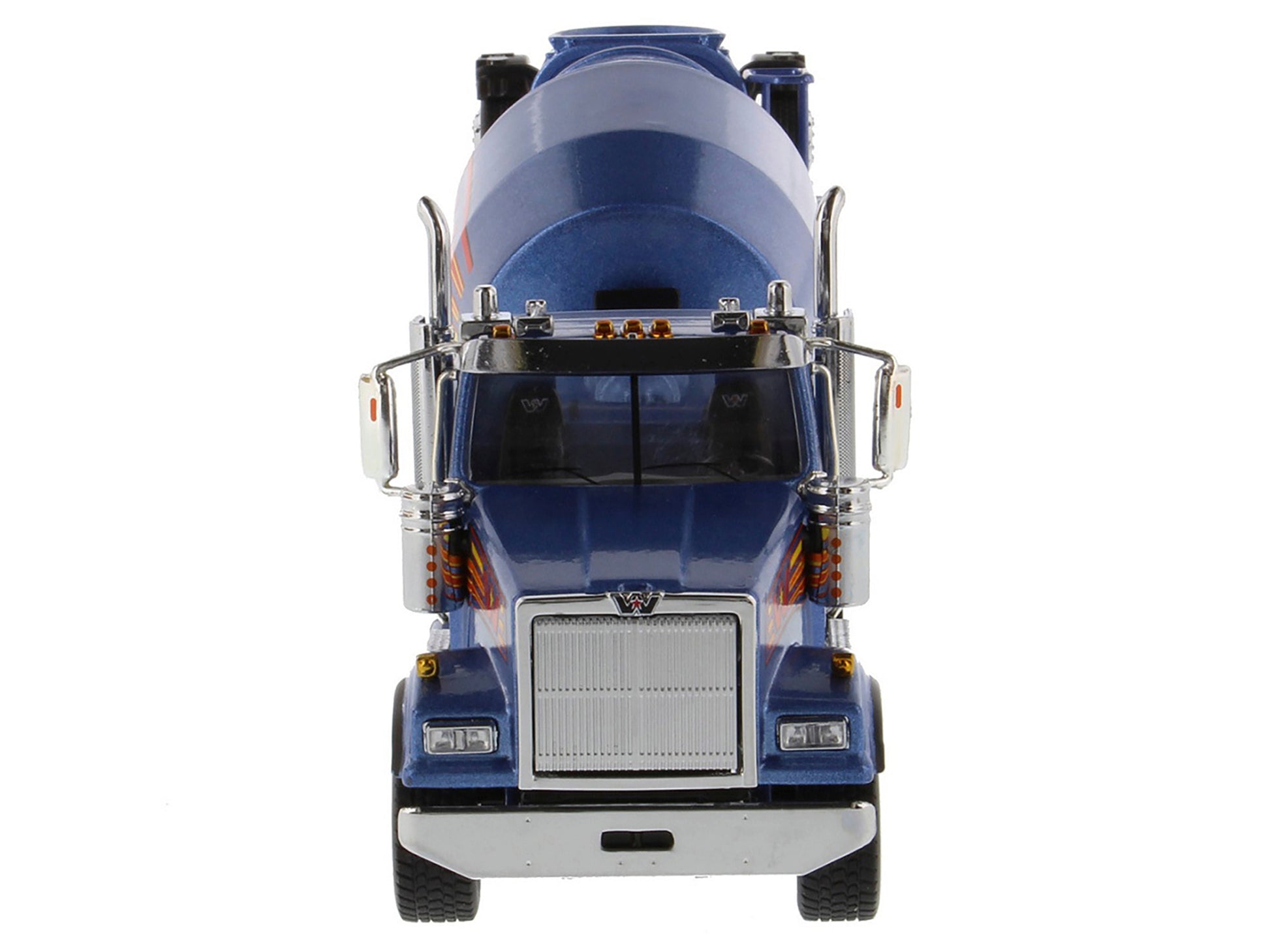 Western Star 4900 with Bridgemaster McNeilus Mixer Blue Metallic "Transport Series" 1/50 Diecast Model by Diecast Masters-DiecastModeler.com