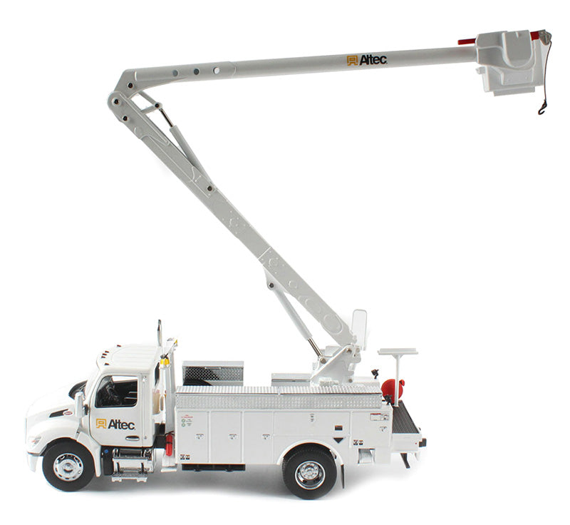 Peterbilt 536 Truck with Altec AA55 Aerial Service Body White "Transport Series" 1/32 Diecast Model by Diecast Masters-DiecastModeler.com