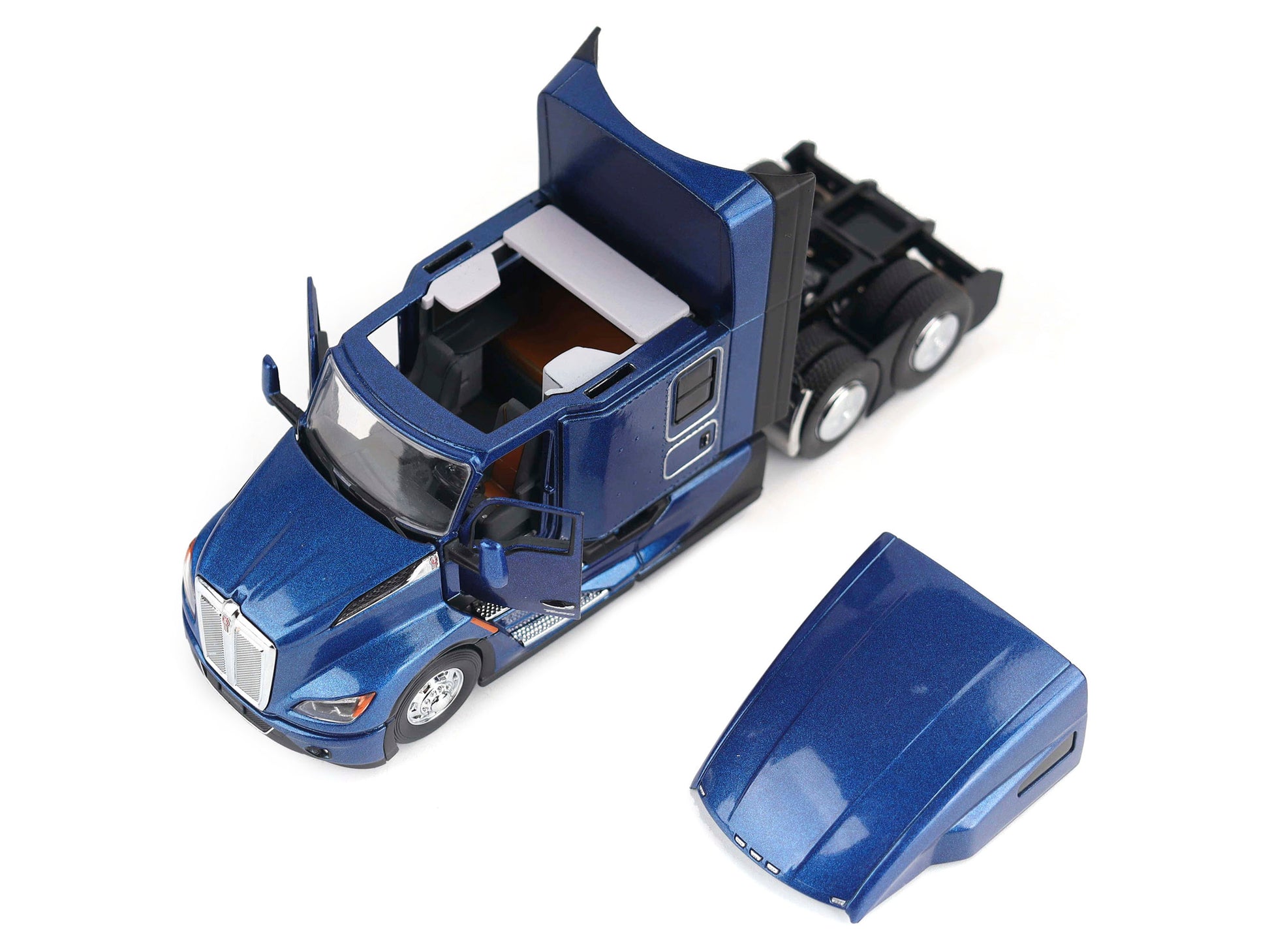 Kenworth T680 Truck Tractor Deep Cerulean Blue Metallic "Transport Series" 1/50 Diecast Model by Diecast Masters-DiecastModeler.com