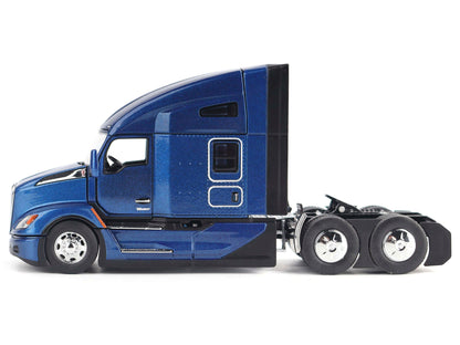 Kenworth T680 Truck Tractor Deep Cerulean Blue Metallic "Transport Series" 1/50 Diecast Model by Diecast Masters-DiecastModeler.com