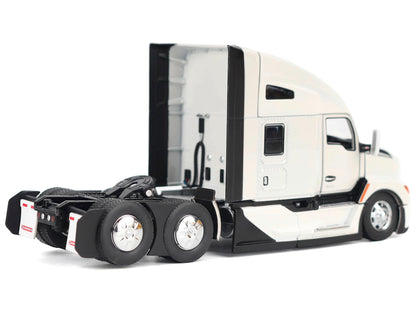 Kenworth T680 Truck Tractor Pearl White "Transport Series" 1/50 Diecast Model by Diecast Masters-DiecastModeler.com